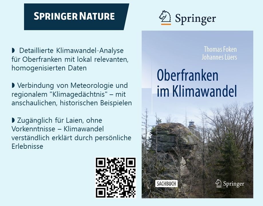 Sachbuch 2025 Foken&Lüers Oberfranken im Klimawandel Springer-Verlag